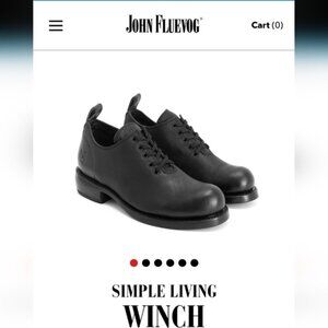 John Fleuvog, Simple living black Winch shoe Women's 10, men's 8.5